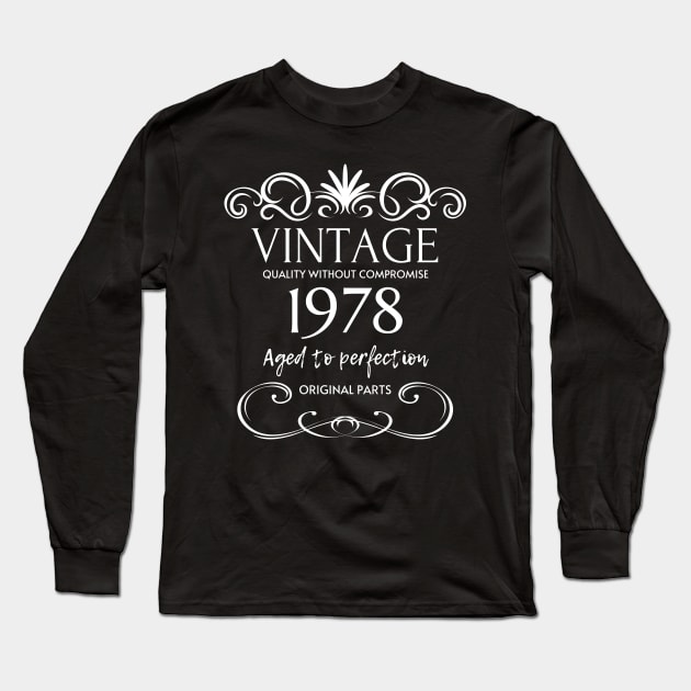 Vintage 1978 - Birthday Gift For Men Long Sleeve T-Shirt by Fluen